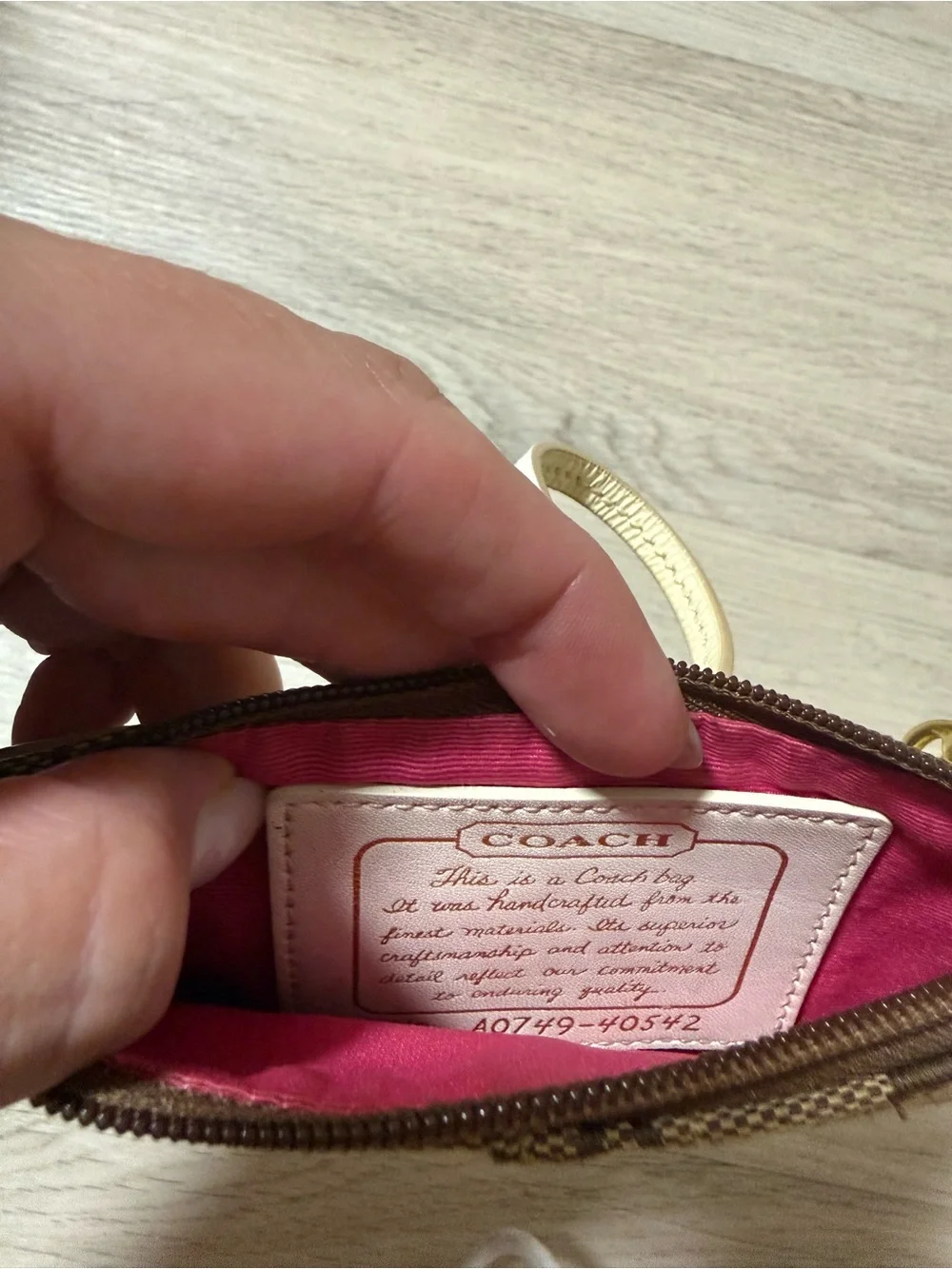 COACH Canvas Wristlet No.A0749-40542 Multicolor Pouch Wallet Authentic